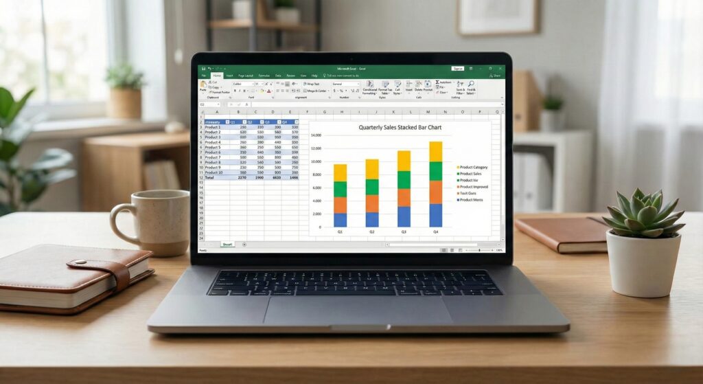 Completed professional Gantt Chart created in Excel